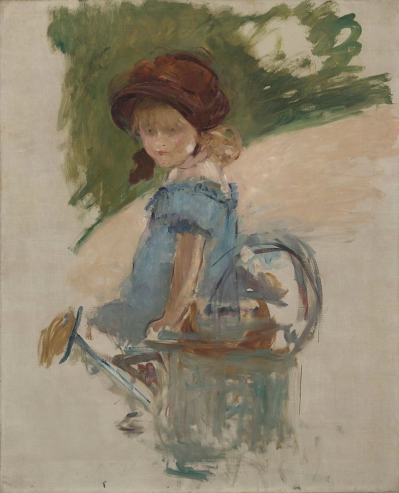 160-Édouard Manet, Julie Manet seduta su un annaffiatoio, 1882  